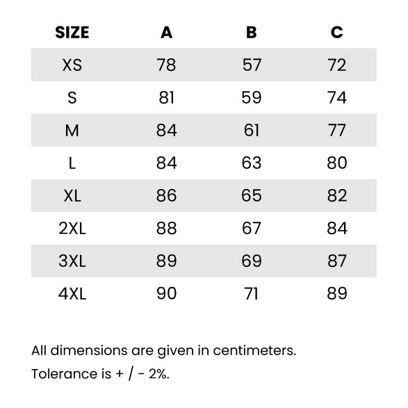 Maillot MX / ATV - Coupe Ample – tailles en centimètres