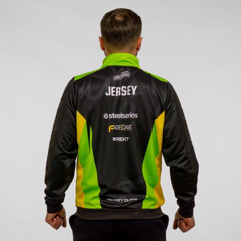 Custom full printed knit jacket with your name and team colors